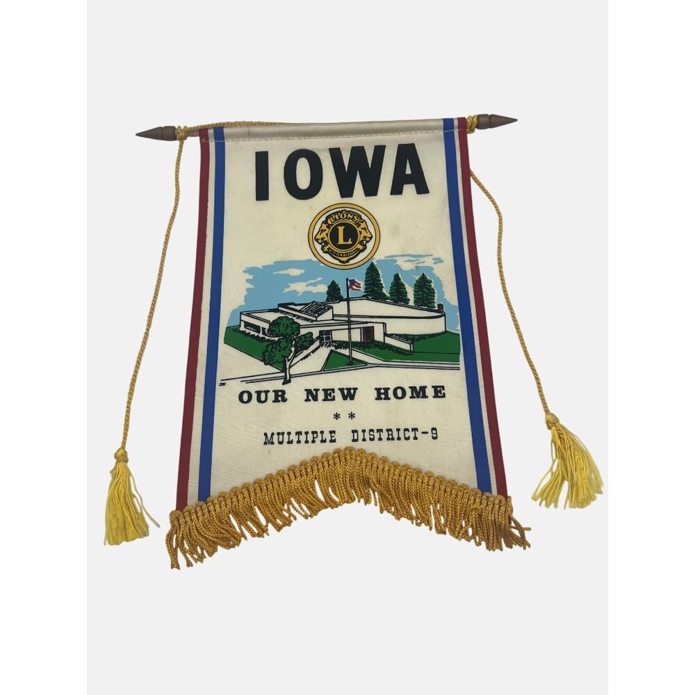 Vintage Lions Club International Banner Iowa Multiple District 9 Our New Home